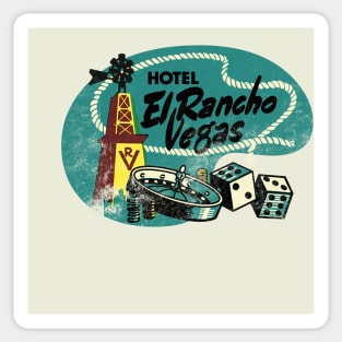 Retro Vintage El Rancho Hotel and Casino Las Vegas Sticker